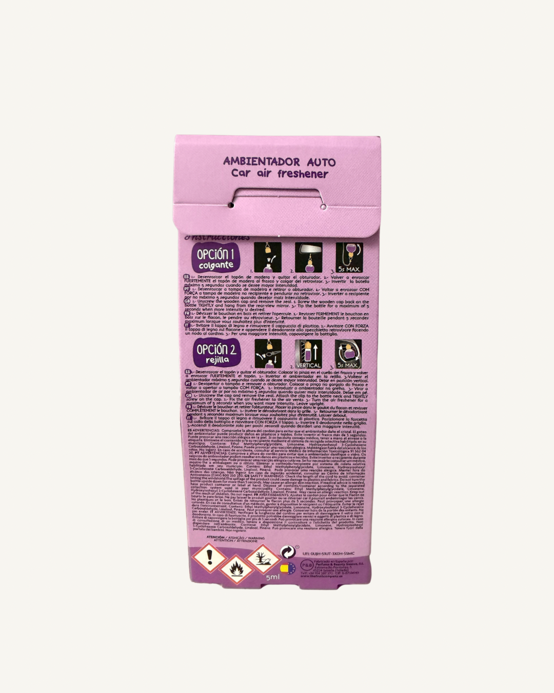 Ambientador de Coche Moras 5 ml – The Fruit Company