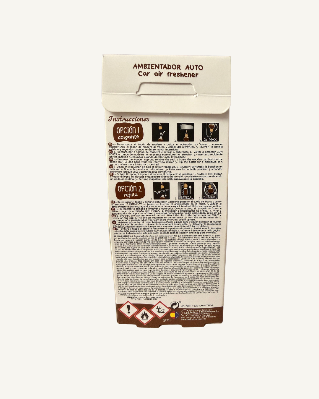 Ambientador de Coche Coco 5 ml – The Fruit Company