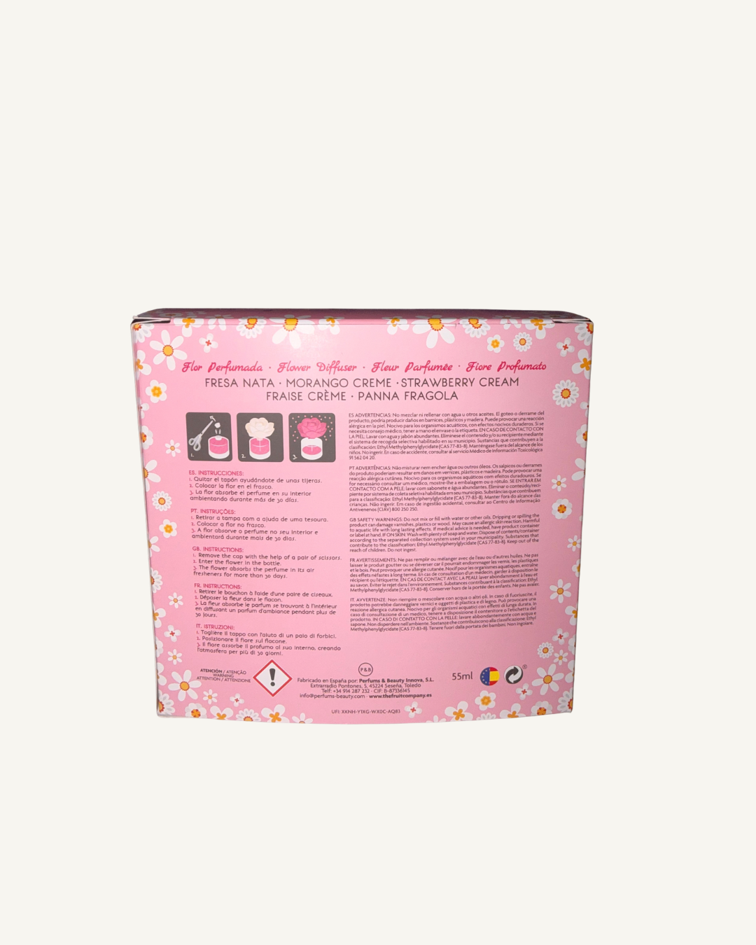 FLOR PERFUMADA FRESA Y NATA 55ml - THE FRUIT COMPANY