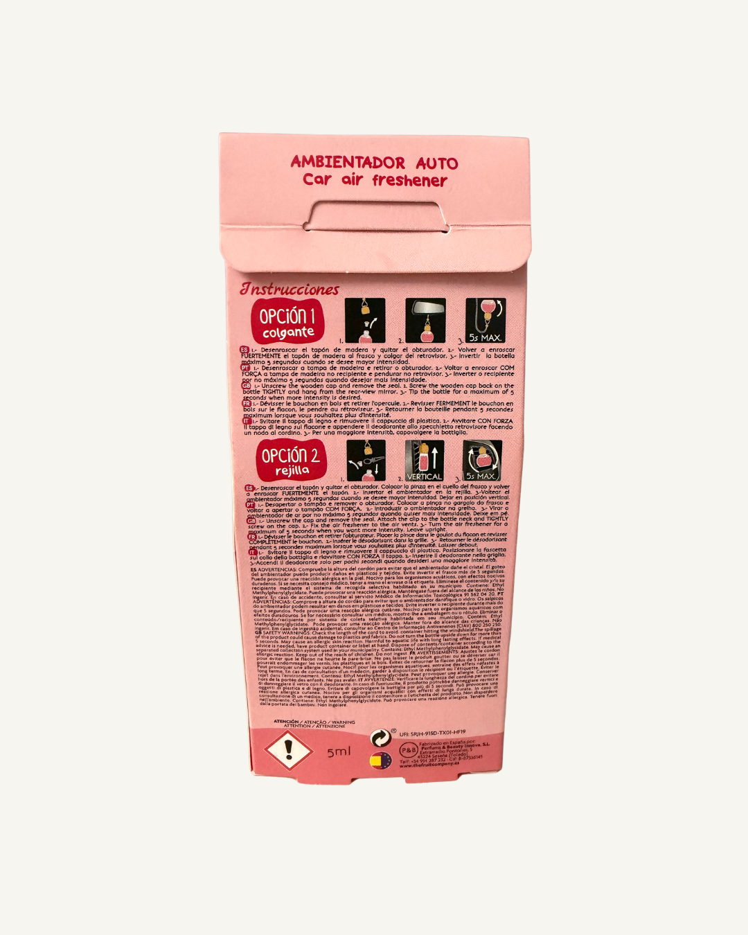 Ambientador de Coche Fresa Nata 5 ml – The Fruit Company
