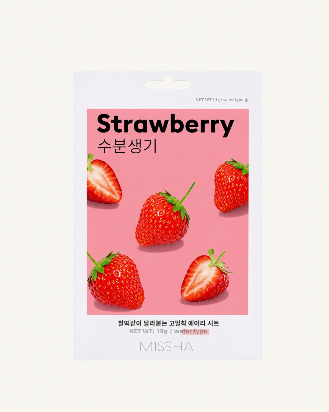 MISSHA Airy Fit Sheet Mask Strawberry | Efecto buena cara y vitalidad