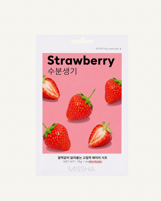 MISSHA Airy Fit Sheet Mask Strawberry | Efecto buena cara y vitalidad