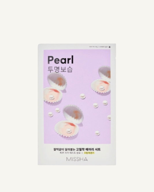 MISSHA Airy Fit Sheet Mask Pearl | Luminosidad intensa, efecto glow
