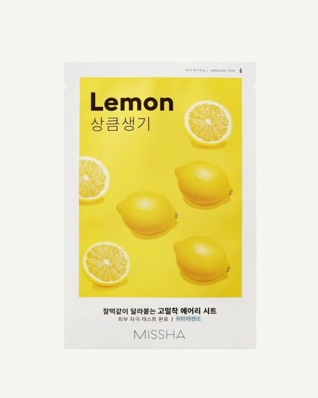 MISSHA Airy Fit Sheet Mask Lemon | Luminosidad + Frescura