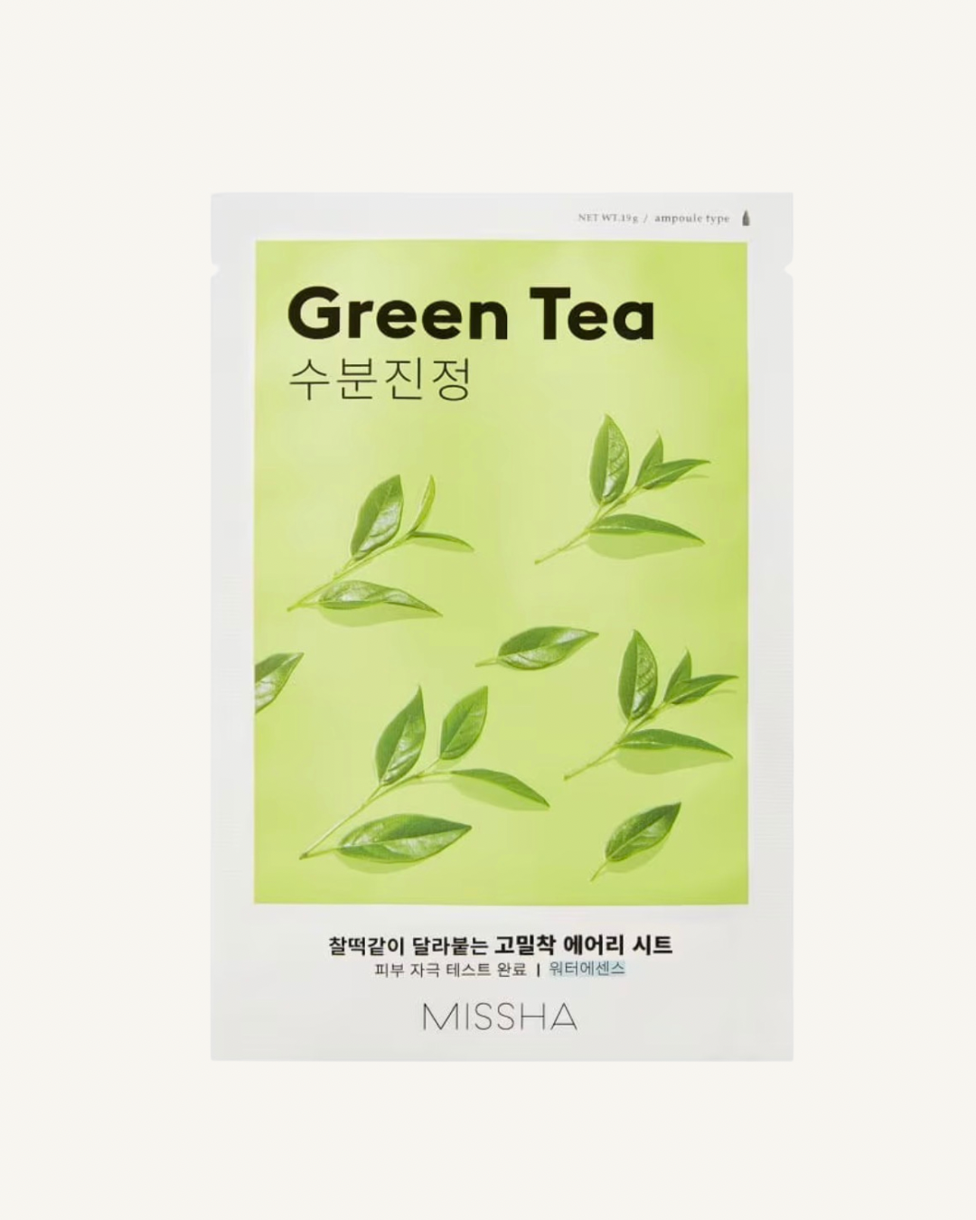 MISSHA Airy Fit Sheet Mask Green Tea | Calma, antioxidante