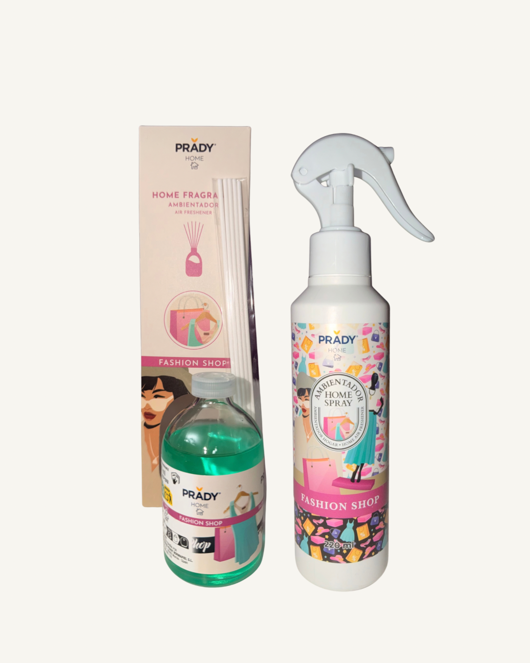 Pack Ambientadores PRADY Home Fashion Shop | Mikado 100 ml + Spray 220 ml