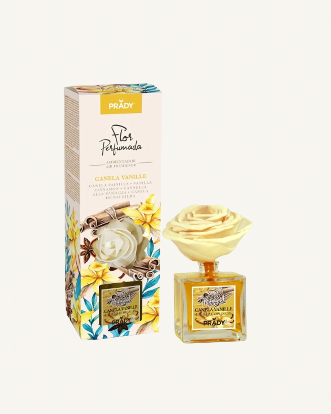Ambientador Flor Perfumada Canela Vainilla – Prady